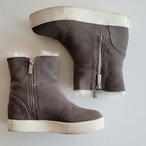 J/Slides Gray Suede Boots